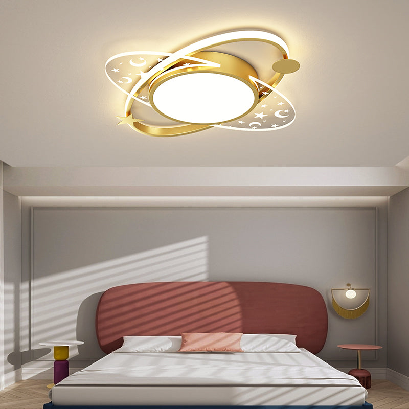 Géométrie des plafonniers de plafond de style moderne métal métal 2 lumières montées au plafond lumineux