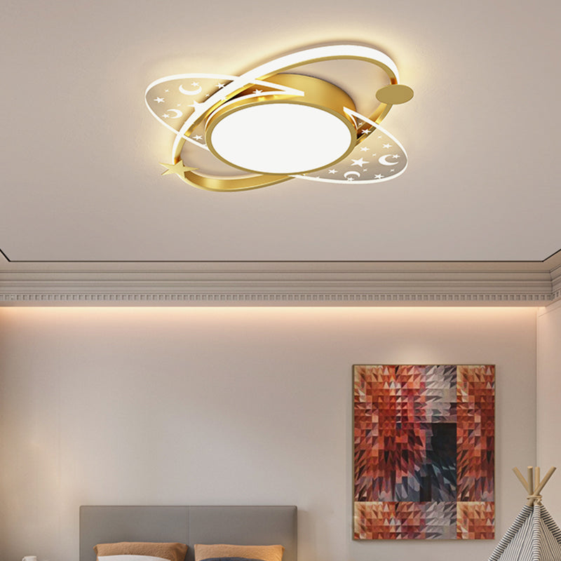 Géométrie des plafonniers de plafond de style moderne métal métal 2 lumières montées au plafond lumineux