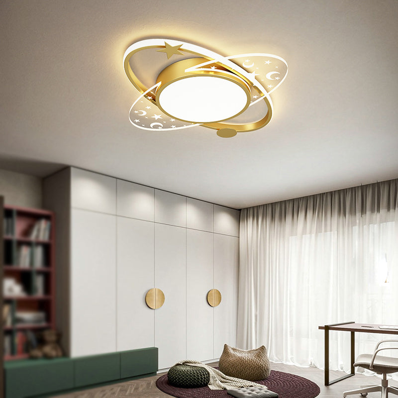 Geometry Shade Ceiling Light Fixtures Modern Style Metal 2 Light Ceiling Mounted Lights