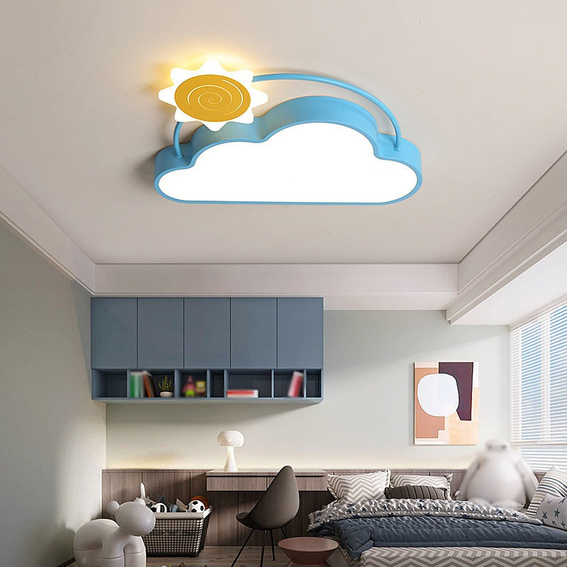 Contemporary Flush Light Fixture Metal Flush Mount Ceiling Fixture for Children's Room