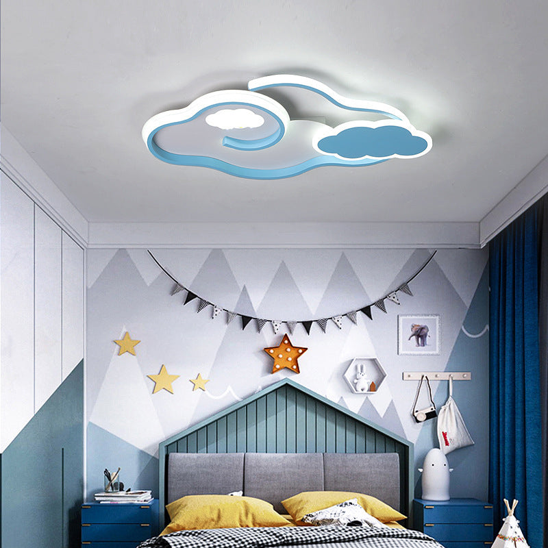 Contemporary Flush Light Fixture Metal Flush Mount Ceiling Fixture for Children's Room