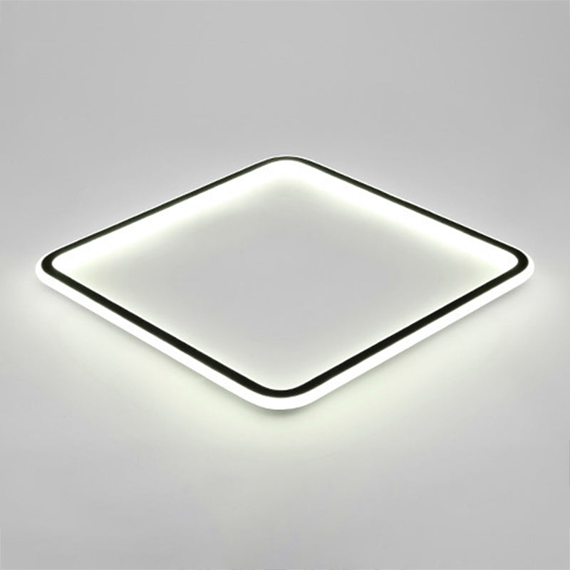 Metal Square Flush Plafond Light Modern 1 Light Flush Plafond Lighttures en noir