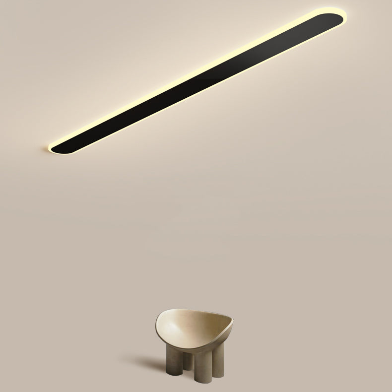 Metal Linear Forme Flush plafonnier style moderne 1 lumière luminaire de plafond luminaires