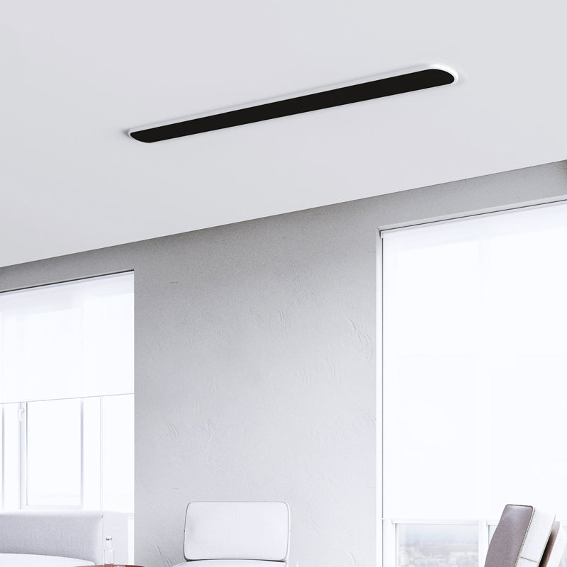 Metal Linear Shape Flush Ceiling Light Modern Style 1 Light Flush Ceiling Light Fixtures