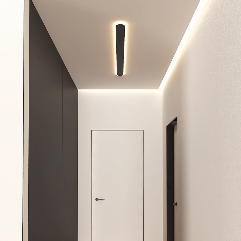 Metalen lineaire vorm spoelplafondlicht moderne stijl 1 licht spoel plafond verlichtingsarmaturen