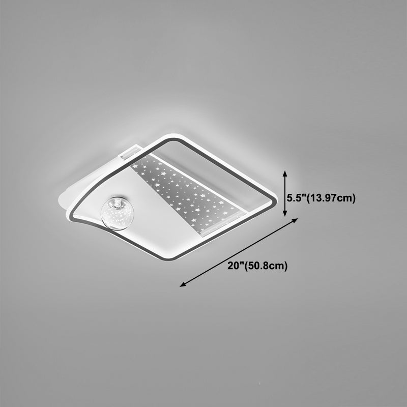 Luz de techo de forma de geometría de estilo moderno luces montadas en el techo de metal