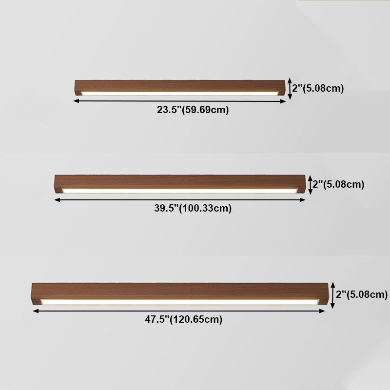 Holz lineare Form spüle Deckenleuchte moderne Style 1 Lichtspünisende Deckenleuchten