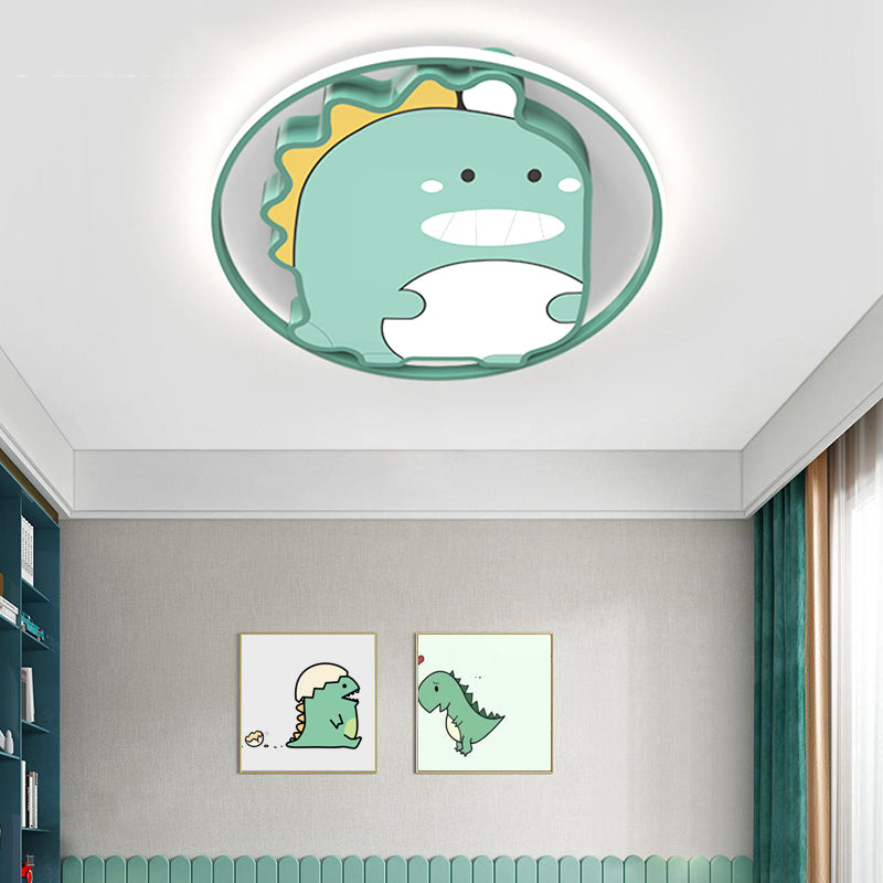 Métal Unique Forme Flush plafonnier style enfant 2 lumières luminaires de plafond