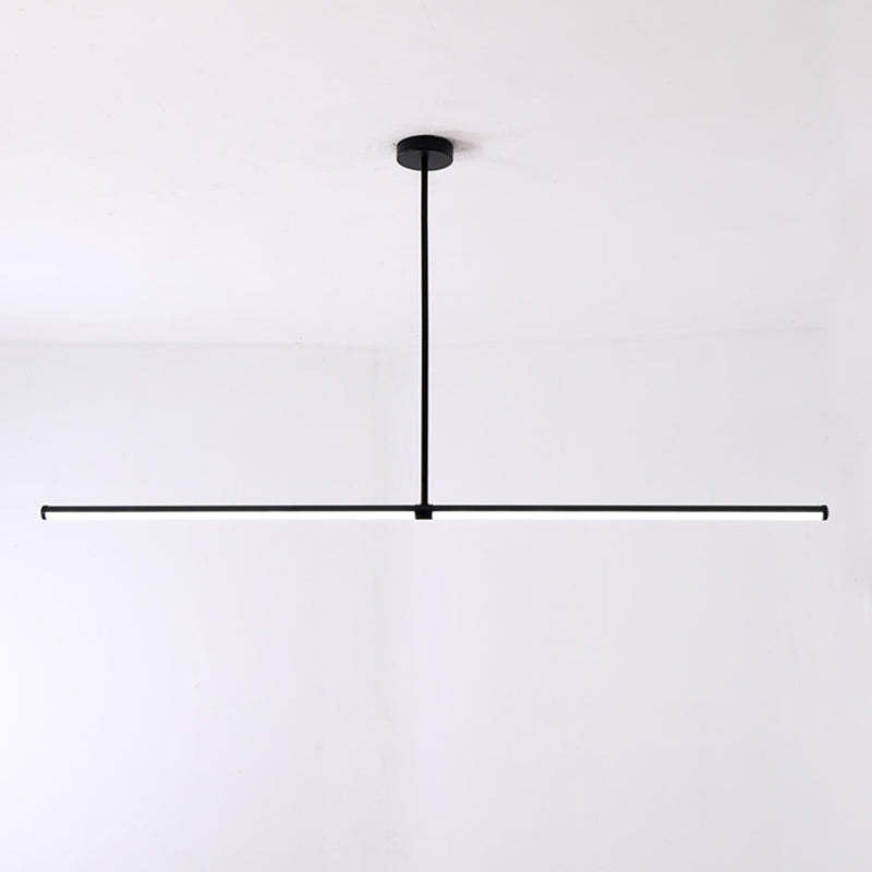 Moderne stijl lineaire hanglamp metaal 1-licht hangend hanglampje
