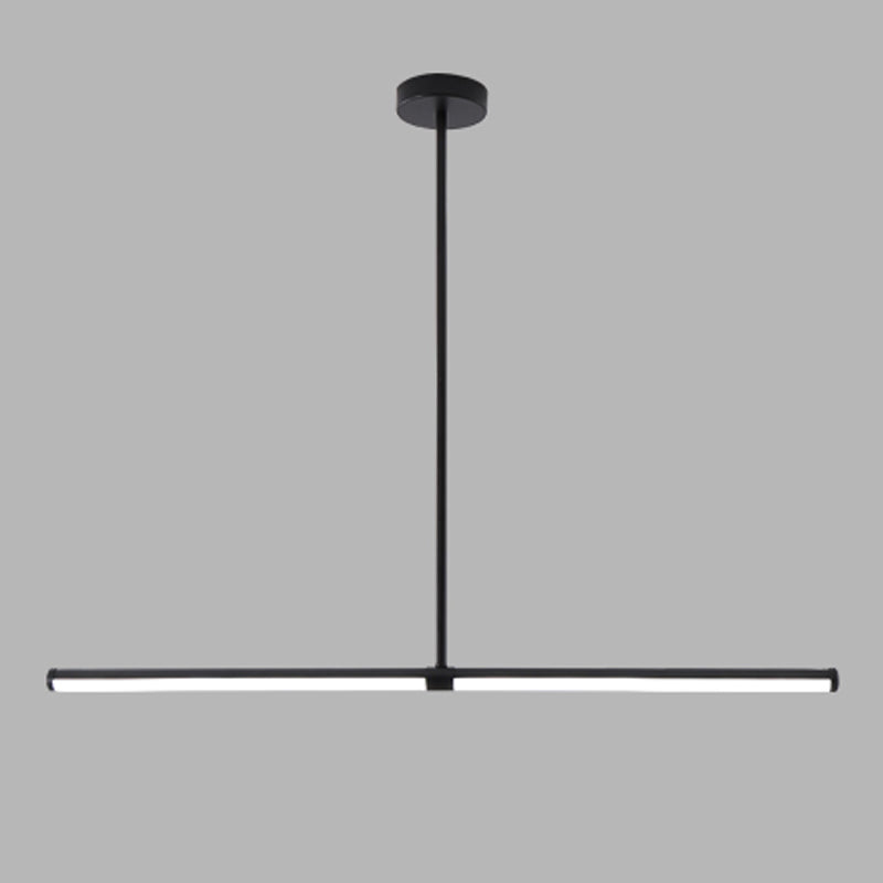 Moderne stijl lineaire hanglamp metaal 1-licht hangend hanglampje