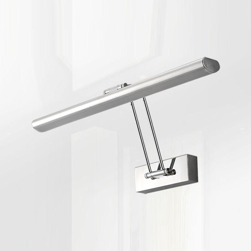 Lineal estilo moderno moderno tocador de metal ligero 1-luce luz de espejo LED para baño en plata