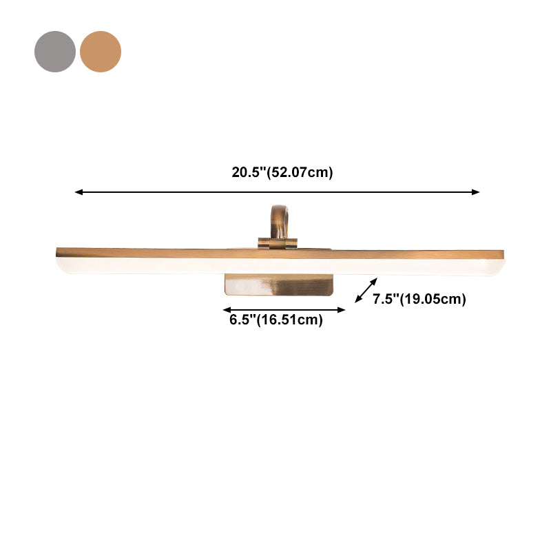 Moderne stijl metalen ijdelheid licht lineair LED -spiegellicht voor badkamer