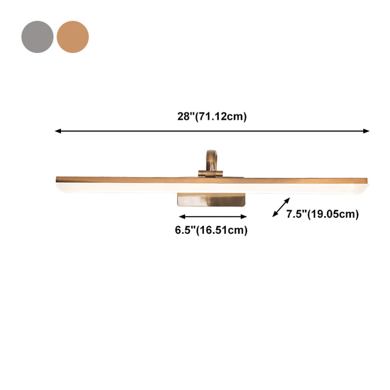 Moderne stijl metalen ijdelheid licht lineair LED -spiegellicht voor badkamer