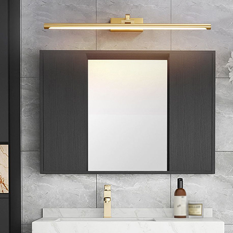 Estilo americano Vanidad de latón Light Strip 1 luz de espejo LED de luz para el baño