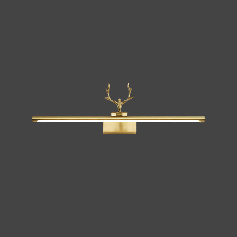 American Style Brass Vanity Light rechte LED Mirror Light met gewei voor badkamer