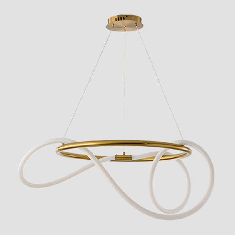 Moderne kroonluchter verlichtingsarmaturen woonkamer lineaire kroonluchter lamp in goud