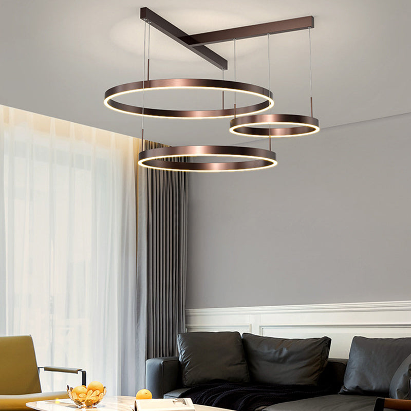 Moderne stijl LED kroonluchter lichtarmatuur aluminium multi -lagen suspensielicht