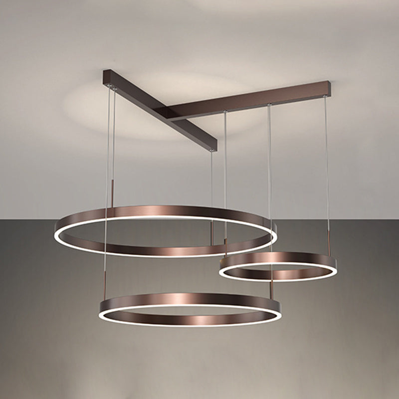 Moderne stijl LED kroonluchter lichtarmatuur aluminium multi -lagen suspensielicht