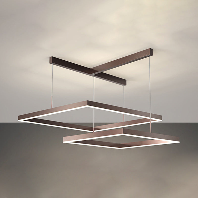 Moderne stijl LED kroonluchter lichtarmatuur aluminium multi -lagen suspensielicht