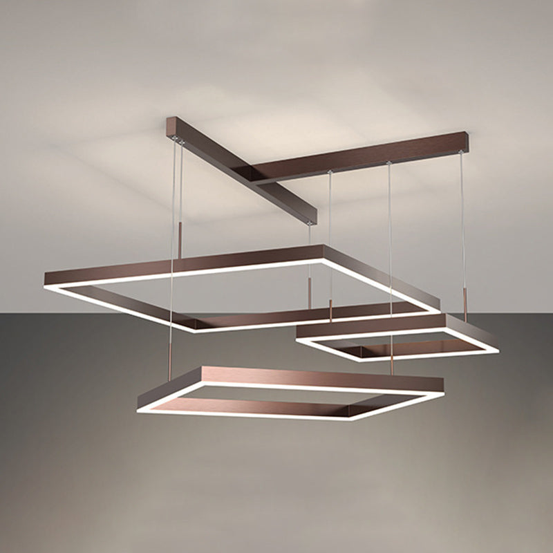 Moderne stijl LED kroonluchter lichtarmatuur aluminium multi -lagen suspensielicht