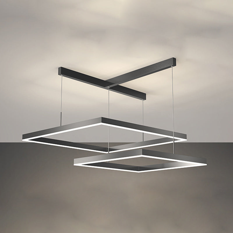 Moderne stijl LED kroonluchter lichtarmatuur aluminium multi -lagen suspensielicht