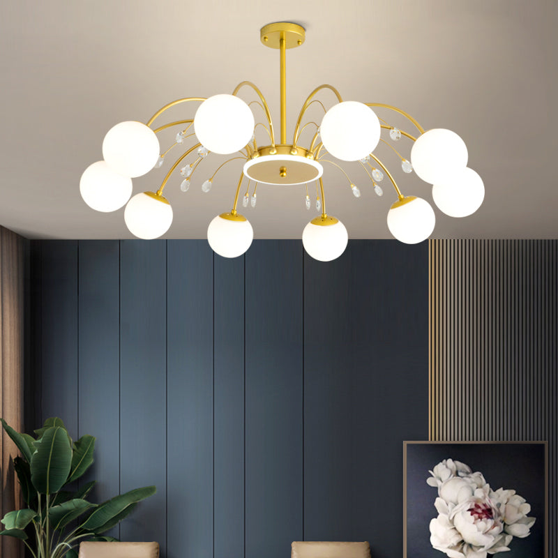 Modern Globe Shape Chandelier Glass Multi Light Chandelier Pendant for Dining Room