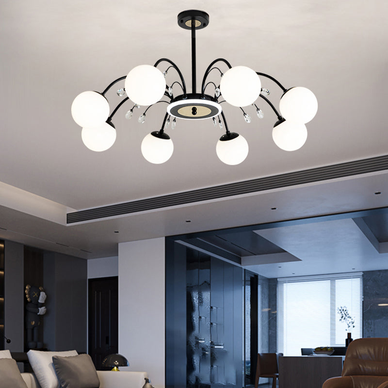 Modern Globe Shape Chandelier Glass Multi Light Chandelier Pendant for Dining Room