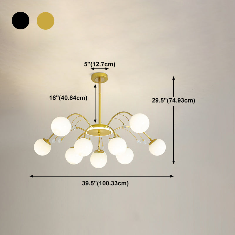 Modern Globe Shape Chandelier Glass Multi Light Chandelier Pendant for Dining Room