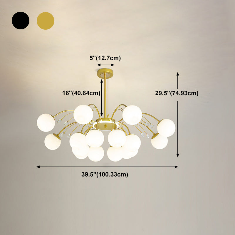 Modern Globe Shape Chandelier Glass Multi Light Chandelier Pendant for Dining Room