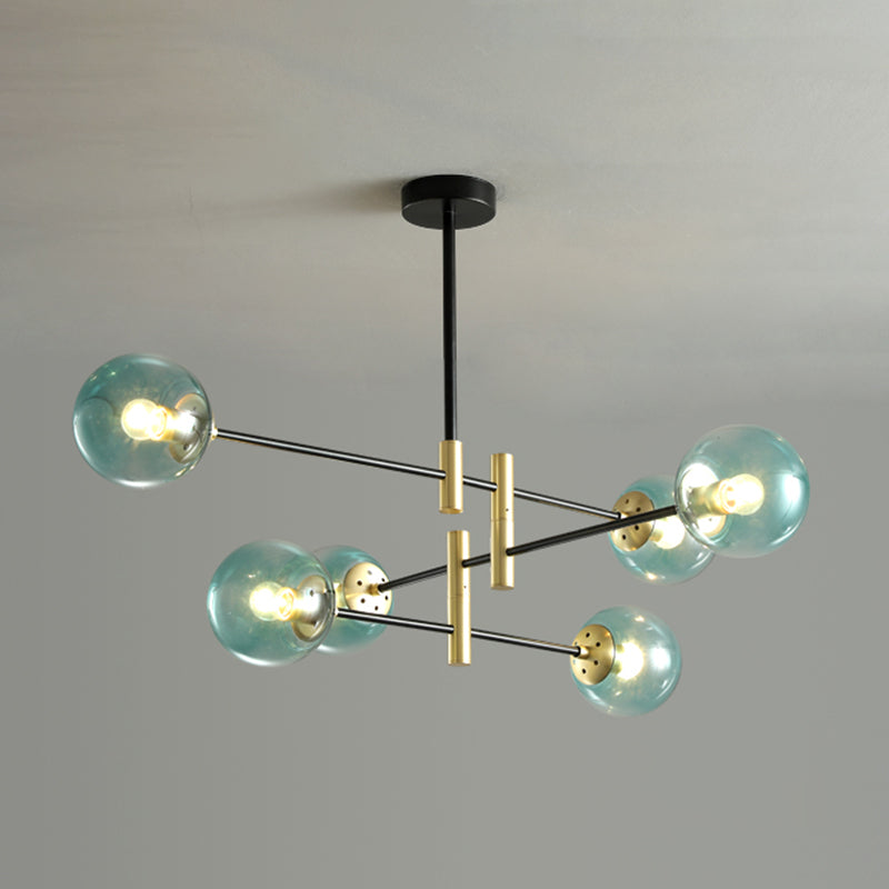 Contemporary Spherical Shape Pendant Chandeliers Glass Chandelier Lights