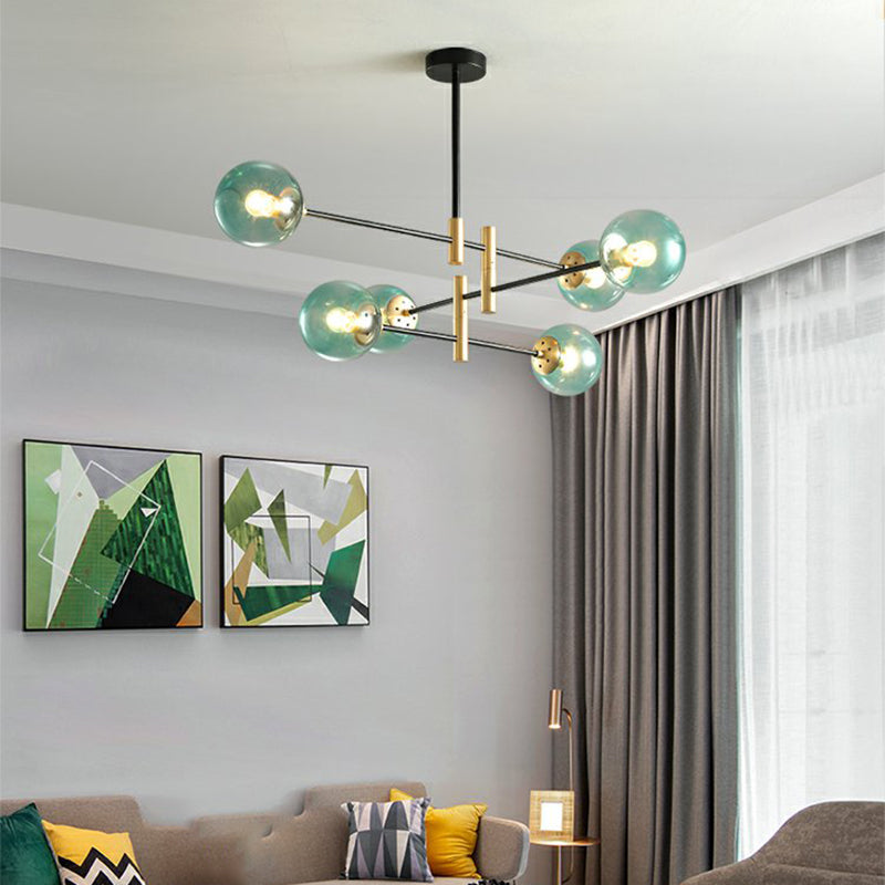 Contemporary Spherical Shape Pendant Chandeliers Glass Chandelier Lights