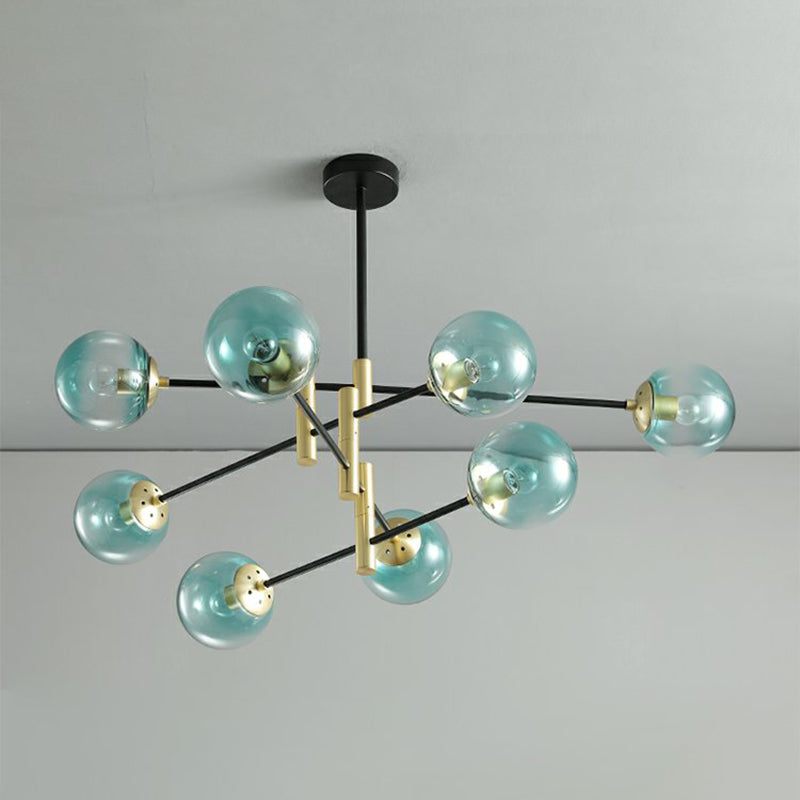 Contemporary Spherical Shape Pendant Chandeliers Glass Chandelier Lights