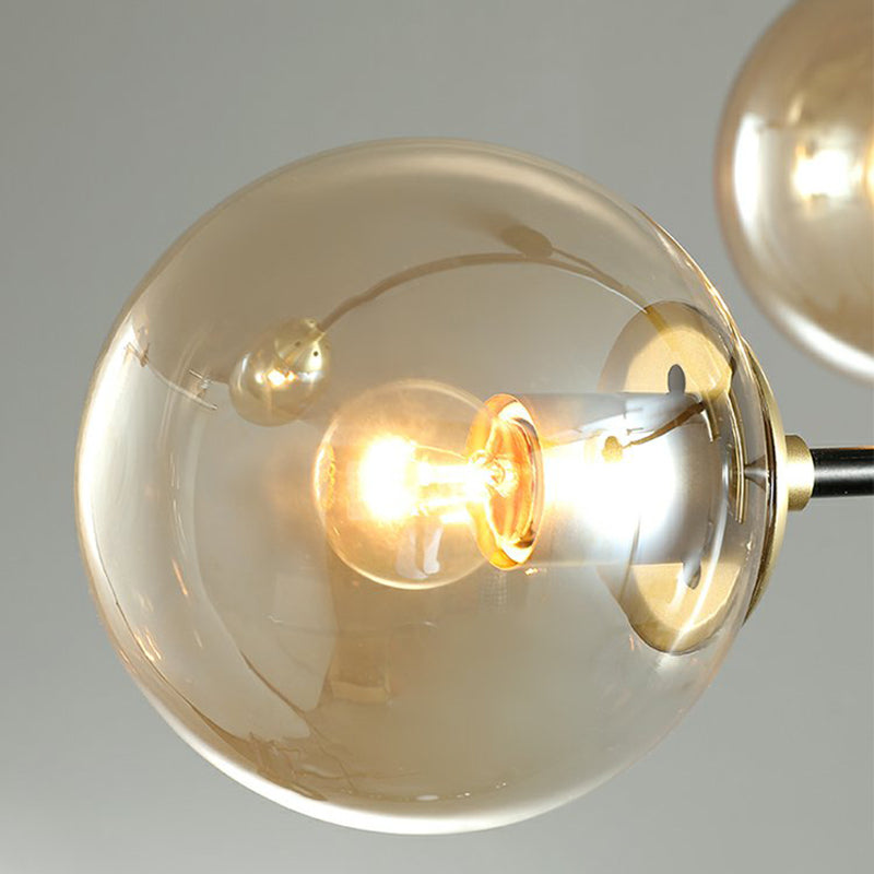 Contemporary Spherical Shape Pendant Chandeliers Glass Chandelier Lights