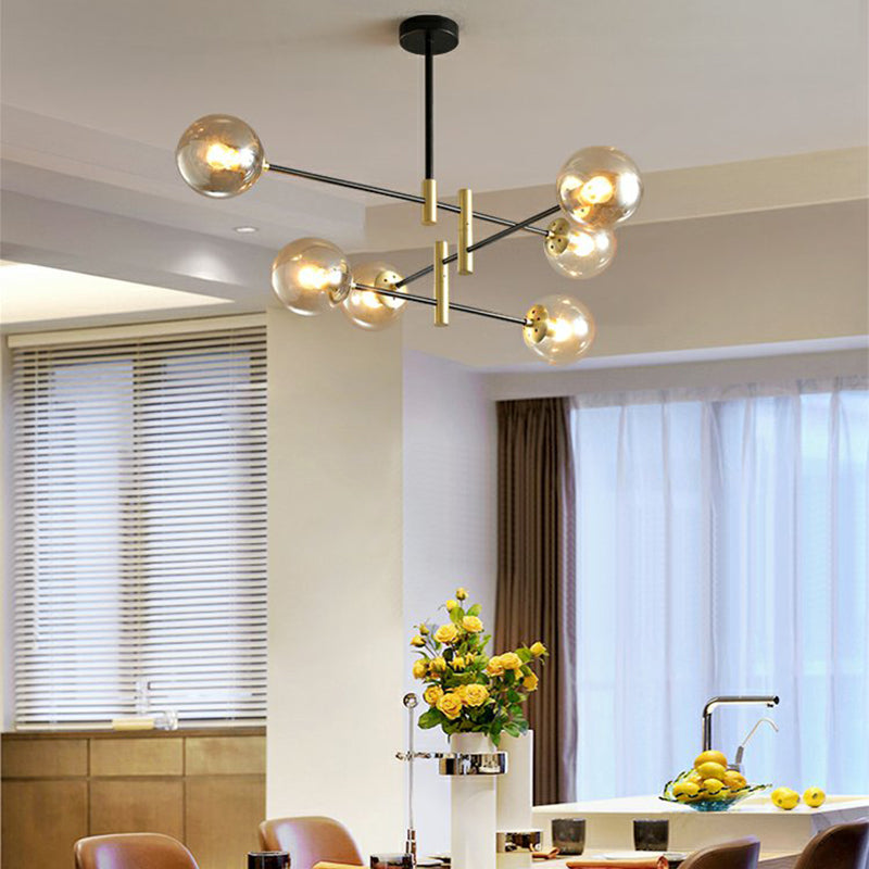 Contemporary Spherical Shape Pendant Chandeliers Glass Chandelier Lights