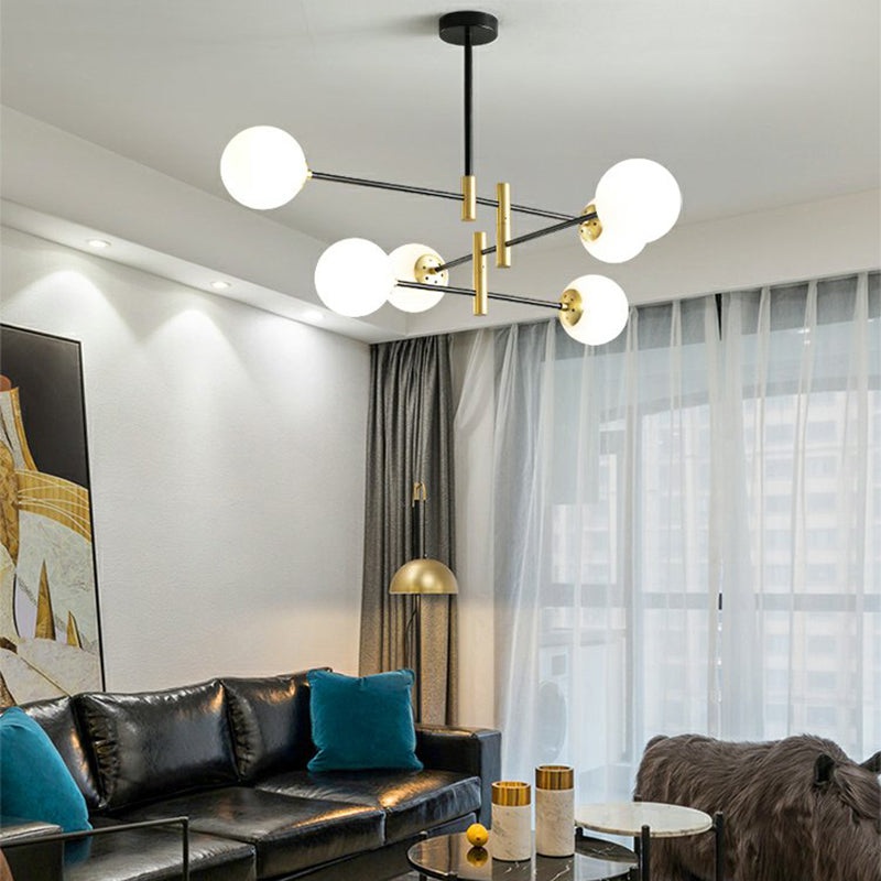 Contemporary Spherical Shape Pendant Chandeliers Glass Chandelier Lights