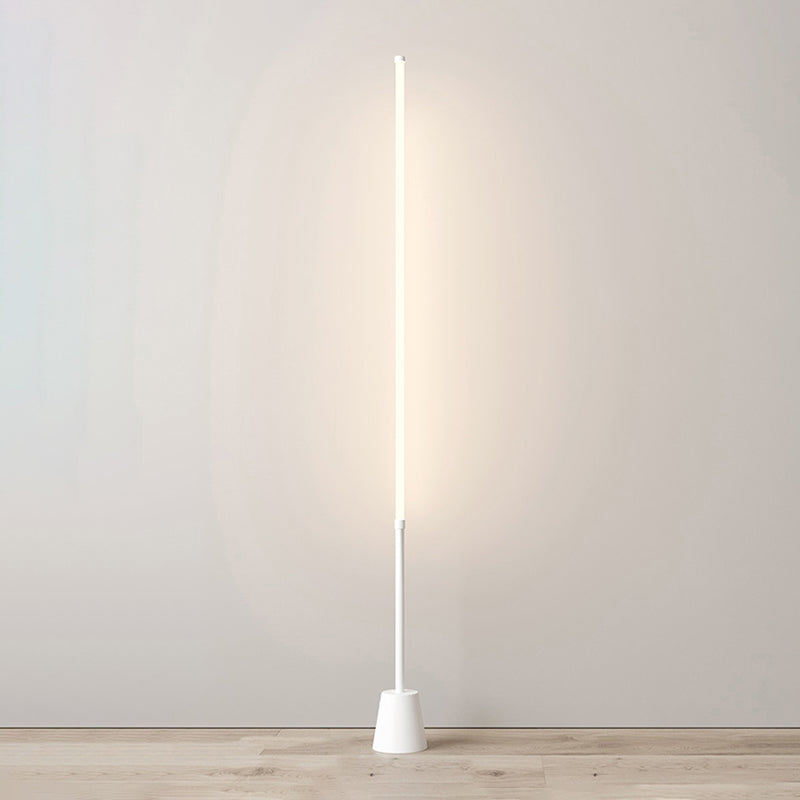 Lampada a forma di forma lineare in stile contemporaneo in metallo 1 illuminazione a pavimento leggera