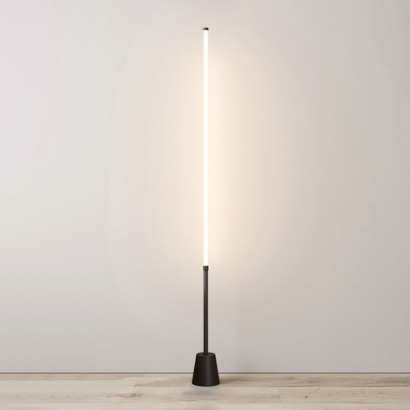 Lampada a forma di forma lineare in stile contemporaneo in metallo 1 illuminazione a pavimento leggera