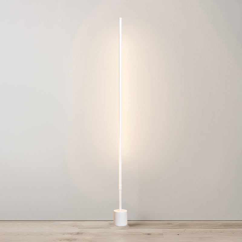 Lampada a forma di forma lineare in stile contemporaneo in metallo 1 illuminazione a pavimento leggera