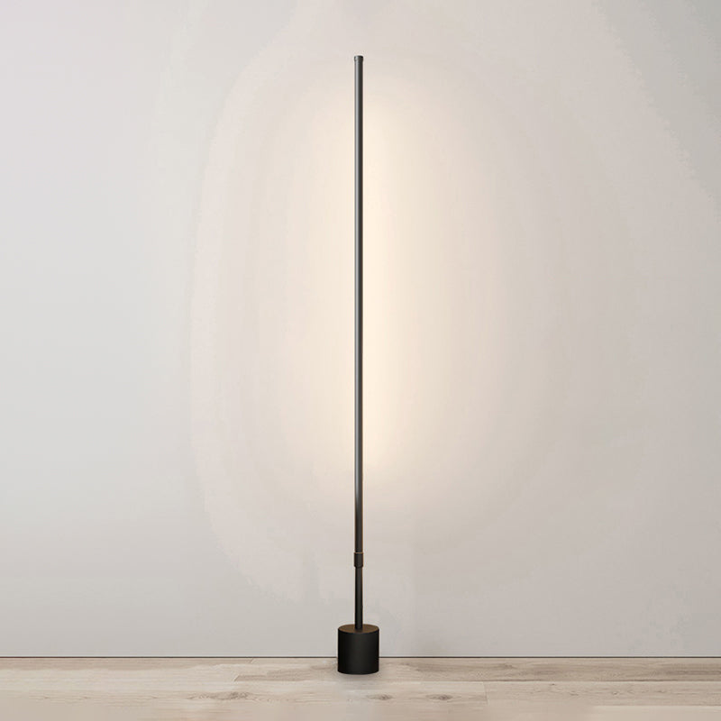 Lampada a forma di forma lineare in stile contemporaneo in metallo 1 illuminazione a pavimento leggera