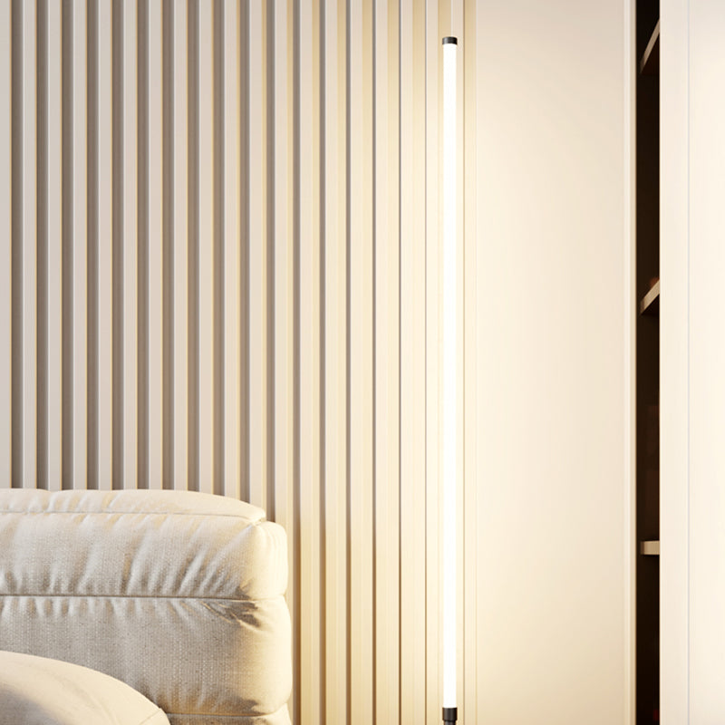 Lampada a forma di forma lineare in stile contemporaneo in metallo 1 illuminazione a pavimento leggera