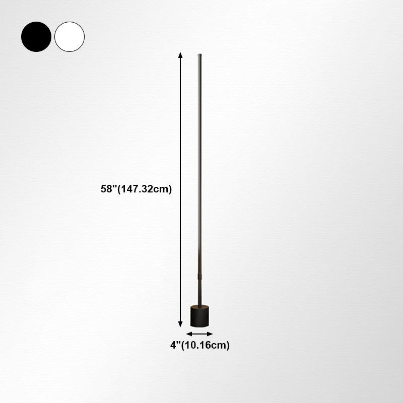 Lámpara de forma lineal lámpara de pie contemporánea de metal 1 iluminación de piso de luz