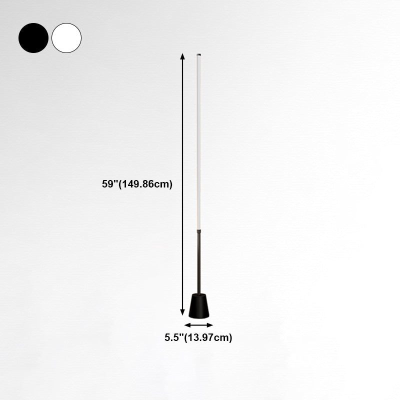 Linear Shape Floor Lamp Contemporary Style Metal 1 Light Floor Lighting