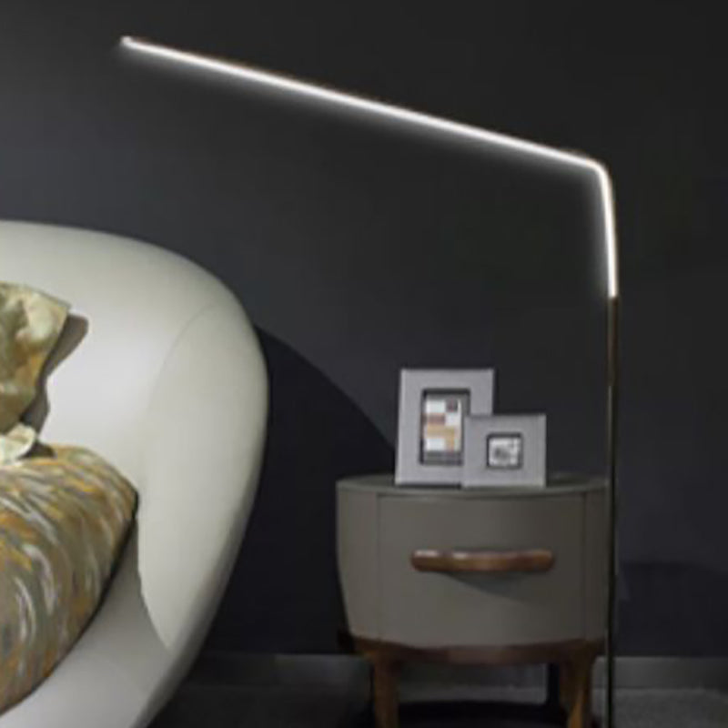 Linear Shape Metal Floor Lights Modern Style Single Light Floor Lamp