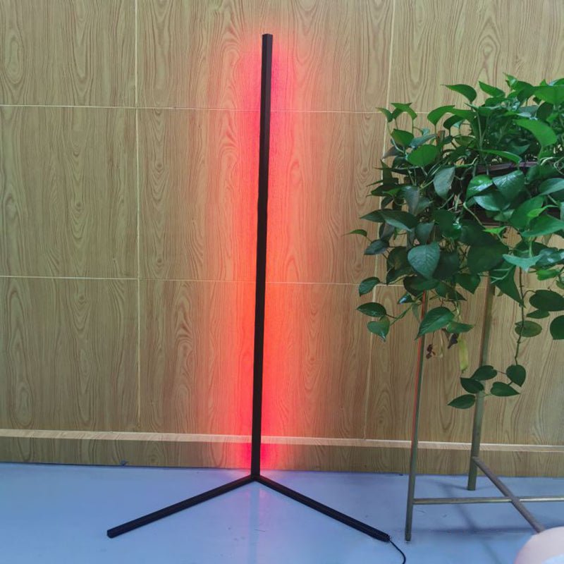 Contemporary Style Linear Floor Lamp Metal 1 Light Floor Lights