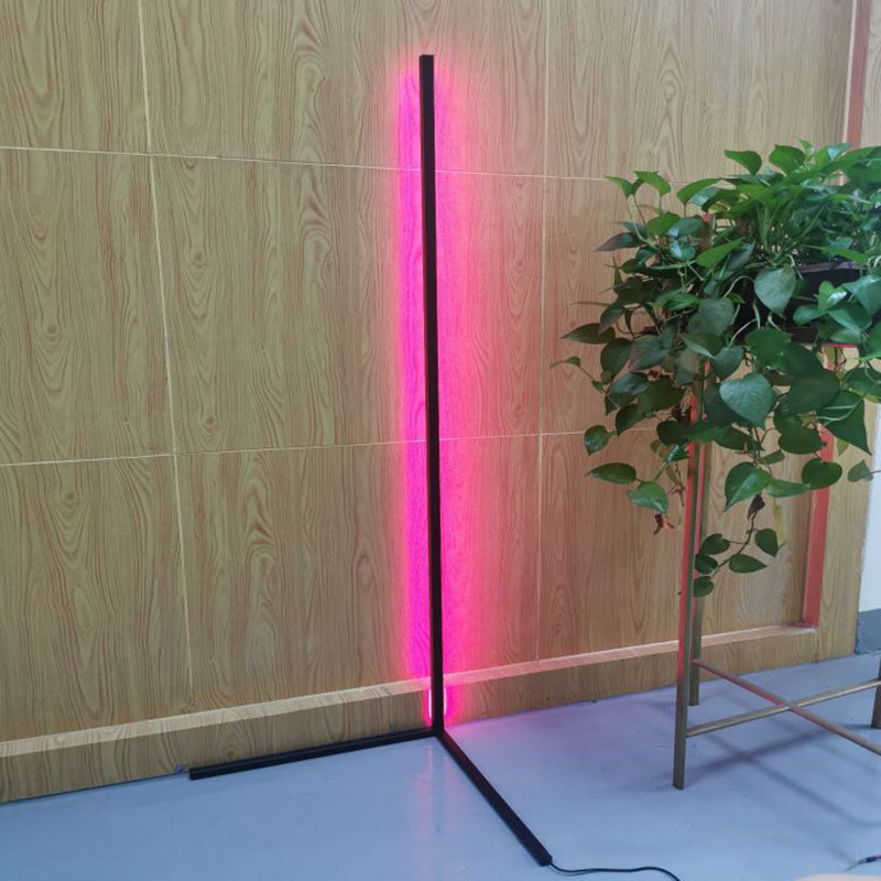 Contemporary Style Linear Floor Lamp Metal 1 Light Floor Lights