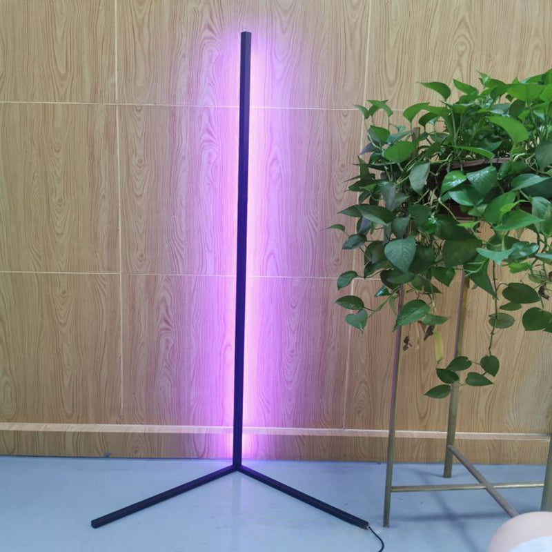 Contemporary Style Linear Floor Lamp Metal 1 Light Floor Lights