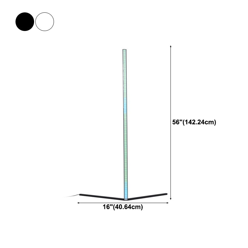 Eigentijdse stijl lineaire vloerlamp metaal 1 lichte vloerlampen