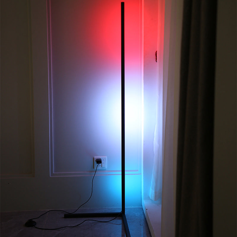 Modern Style Linear Floor Lamp Metal 1 Light Floor Light Fixtures