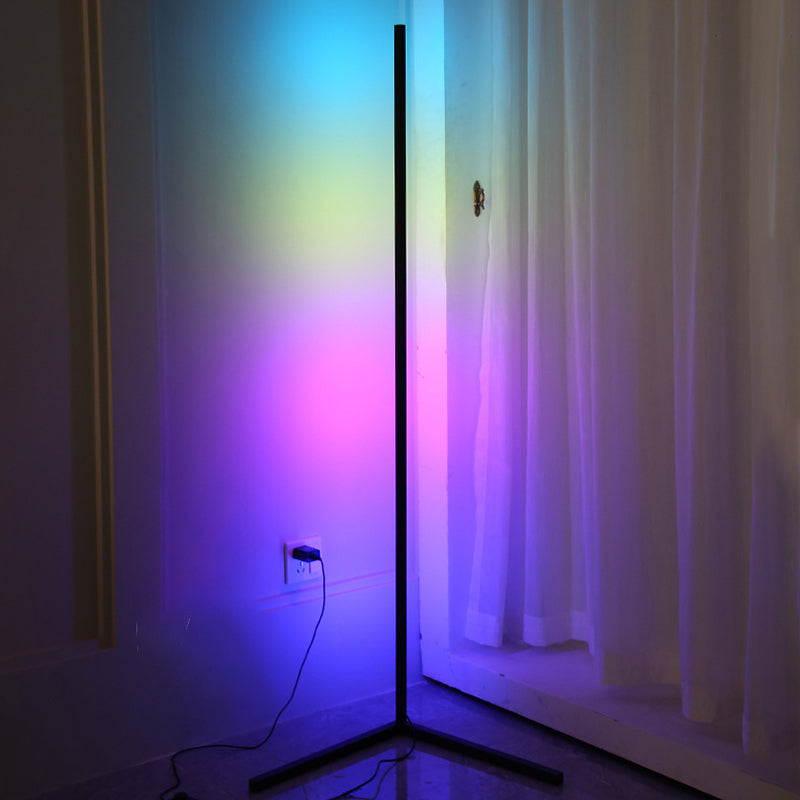 Modern Style Linear Floor Lamp Metal 1 Light Floor Light Fixtures