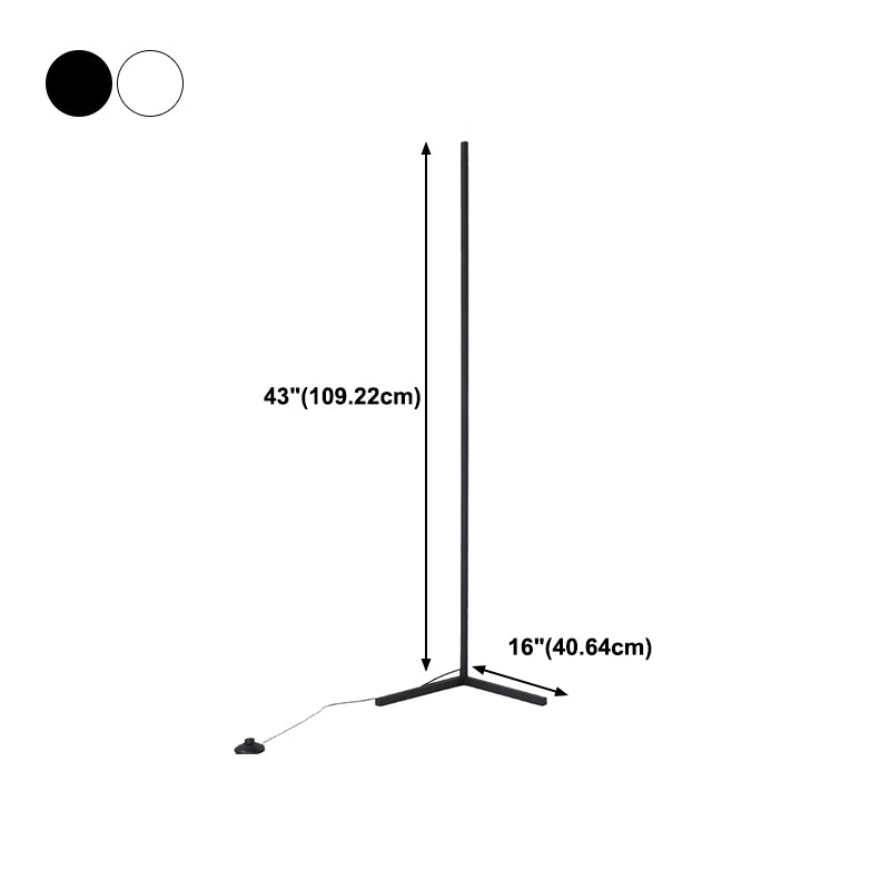 Modern Style Linear Floor Lamp Metal 1 Light Floor Light Fixtures